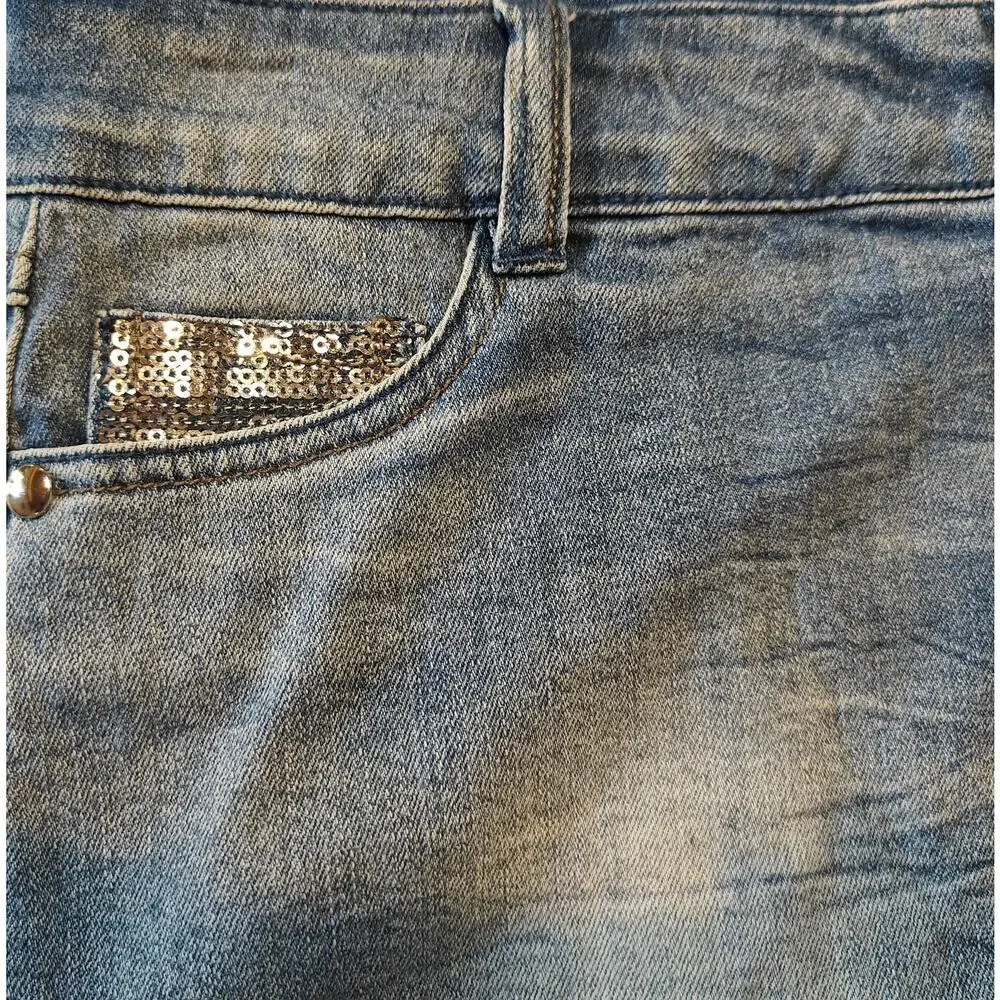 Calzedonia Denim Mini Skirt Dark Wash Size M Stretch